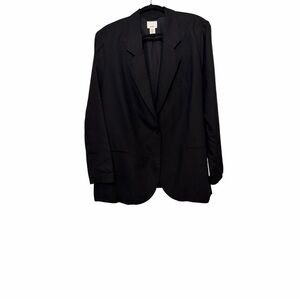 H&M Women’s Black Linen-Blend Blazer